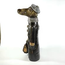 Load image into Gallery viewer, Hand built Ceramic Traveling Greyhound       
