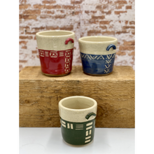 Load image into Gallery viewer, Geometric Sgraffito Planter Set of 3 Hand thrown and Handcrafted