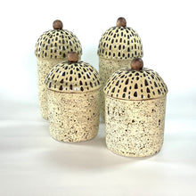Load image into Gallery viewer, handmade ceramic acorn jars 
