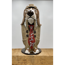 Load image into Gallery viewer, Hand built Ceramic Hound detective