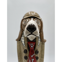 Load image into Gallery viewer, Hand built Ceramic Hound detective
