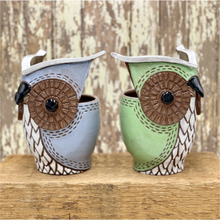Load image into Gallery viewer, Handcrafted Owl Planter