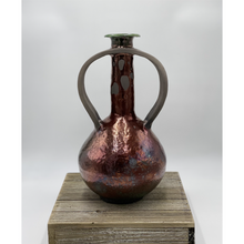 Load image into Gallery viewer, Raku Vase Large Hand Built and Handcrafted Pottery Technique
