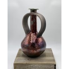 Load image into Gallery viewer, Raku Vase Large Hand Built and Handcrafted Pottery Technique