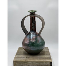 Load image into Gallery viewer, Raku Vase Large Hand Built and Handcrafted Pottery Technique