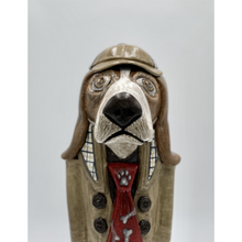 Load image into Gallery viewer, Hand built Ceramic Hound detective
