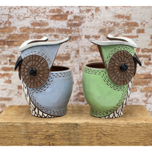 Load image into Gallery viewer, Handcrafted Owl Planter
